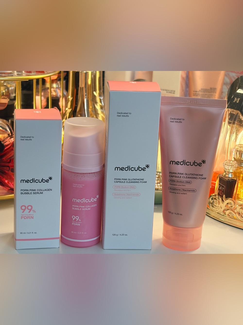 Medicube PDRN Pink Collagen Bubble Serum & Cleansing Foam Set